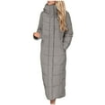 thumbnail image 4 of Scyoekwg Winter Coats for Women Long Puffer Jackets Warm Thicken Down Jackets Outerwear Soft Zip Up Padded Coats (Gray,L), 4 of 7