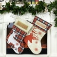 thumbnail image 4 of Labymos 2 Pcs Grand Bas de Noël 18 Pouces Classique Renne Bas de Noël Décorations à Carreaux, 4 of 8