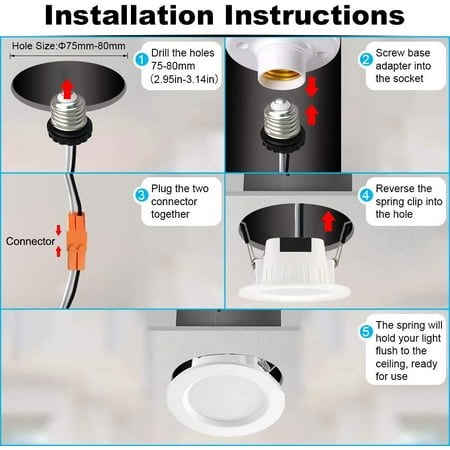 Smart Led Downlights With Touch Panel Switch Bridge Sepeda 10 Pcs 4 Inch 9w Rgbwc Bluetooth Wifi Recessed Lighting Cct Dimmable Multicolor Ceiling Lights Fits For Alexa Google Home Smart Led Downlights With Touch Panel, What Size Hole For 3 Inch Recessed Light