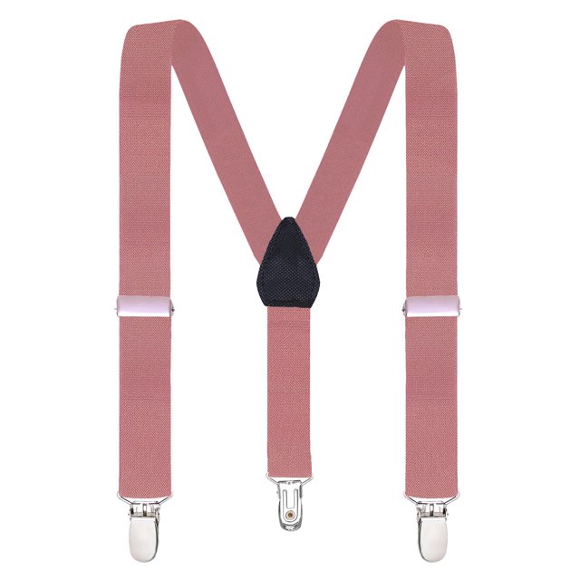 Buyless Fashion Adjustable Suspenders for Kids Toddlers Baby Elastic Solid Color 1 Inch - Y Back Design