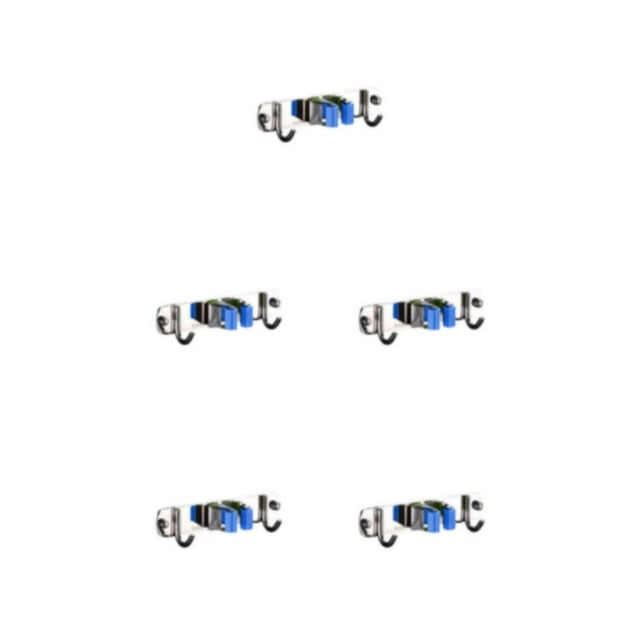 braveheart Swab Holder With Strong Load-Bearing Capacity - Quick Installation Two Installation Options Are Optional Stainless blue 1 clamp and 2 hooks 5Set