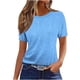 thumbnail image 1 of Camiseta de Manga Corta de Verano para Mujeres Delgada Moda Casual Impresa No Estructurada Cuello Redondo Mujer Manga Corta Tops Casual, 1 of 4