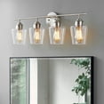 thumbnail image 7 of Kawoti  4-Light Dimmable Metal Bathroom Vanity Light with Glass Shade Brushed Nickel Nickel Brushed, 7 of 7