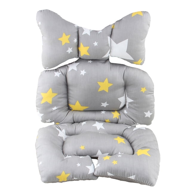 Inserto para asiento de automóvil para niños pequeños, almohada de soporte para la cabeza y el cuerpo con forro para bebés