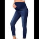 thumbnail image 3 of Pantalones Vaqueros de Maternidad para Mujer, Ajustados, Elásticos y Cómodos, para Embarazadas Azul Oscuro S, 3 of 8