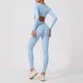 thumbnail image 4 of Chaqueta de yoga para mujer - Manga larga con almohadilla en el pecho - Camiseta ajustada y corta para entrenar, 4 of 8