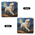 thumbnail image 2 of Uemuo Vintage Starry Sky Labrador Print Compact Portable Pocket Makeup Mirror - Leather Cover, Elegant Travel Cosmetic Mirror for Purse, Pocket, and Handbag-Square, 2 of 9