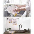 thumbnail image 5 of Spring Wildflowers Kitchen Dish Towels for Drying Dishes Set of 2, Watercolor Floral Butterflies Pink Plaid Waffle Weave Microfiber Hand Tea Bathroom Towels Quick Dry & Absorbent Towel 15.7x23.6, 5 of 7