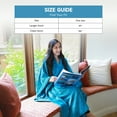 thumbnail image 3 of Catalonia Wearable TV Blanket with Sleeves Arms Warm Micro Plush Sherpa Fleece for Adult Large Wrap Throw Robe 72 x 55”, 3 of 7