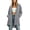Gray, variant on Womens Long Hoodies Zip Up Oversized Sweatshirt Drawstring Back Slit Casual Jacket with Pocket Womens,S,Black