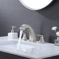 thumbnail image 4 of Proox  2 Handles 8inch widespread Bathroom Sink Faucet w/ Pop Up Drain Brushed Gold Brushed, 4 of 5