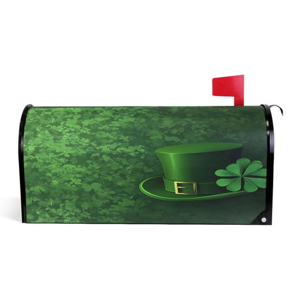 Ryvnso Mailbox Cover St Patrick Leaves Magnetic Mailbox Wrap Standard Size 21x18 Inch