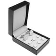 thumbnail image 1 of Juego de 8 gemelos para hombre: gemelos redondos clásicos y botones para camisa. Gemelos de esmoquin estilo francés, joyería para bodas y negocios., 1 of 7