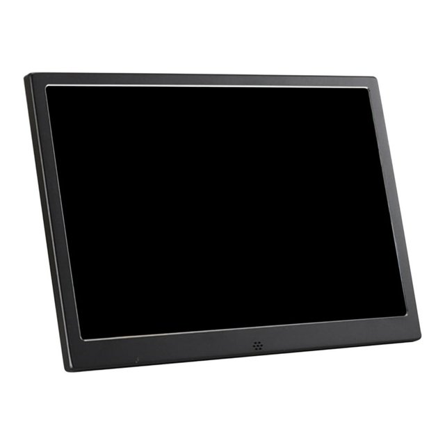 Haoan Cadre Photo Numérique Intelligent 15 Pouces 32 Go Contenu de Lecture Écran TN Lecteur de Musique avant Haut-Parleur Vitesse Réglable pour Lire des Films Noir