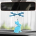 thumbnail image 5 of chaungfeng Handmade Sea Glass Ornament, Coastal Christmas Tree Hanging Decor, Memorial Hanging Decoration for Car Bag Door Window, Gift for Beach Lovers (Easter Bunny), 5 of 6