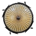 thumbnail image 3 of Meyda Tiffany Greenbriar Oak 2 Light Semi-Flush Mount, 3 of 7
