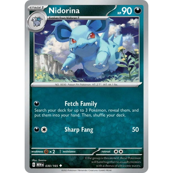 Pokemon Scarlet & Violet 151 Uncommon Nidorina #30