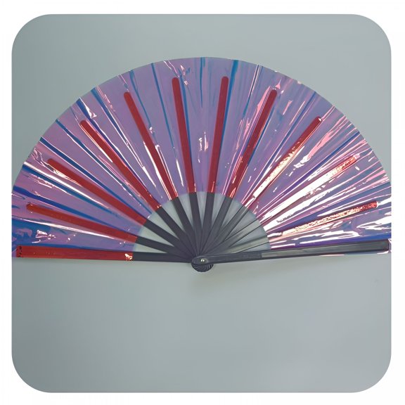 ACDANC Large Folding Hand Rave Fan Popping Fan for Line Dancing Clacking Fans for Boots on the Ground Dance,Party,Decoration,Festival,25.19X12.99"