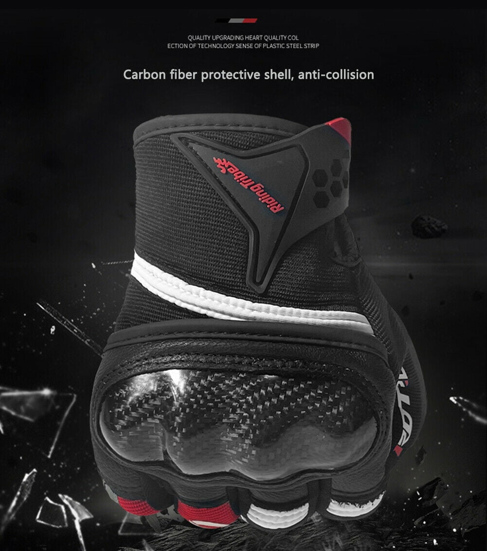 Sheepskin Motorcycle Gloves for Men, Touchscreen Motorcycle Riding Full Finger Gloves for Motocross Motorbike Dirt Bike Bicycle Racing ATV UTV