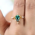 thumbnail image 6 of CHIRAGEMSJEWEL 9X7MM / 1.5 Ct Emerald Wedding Ring - May Birthstone Art Deco Ring Diamond Engagement Gift For Daughter, 6 of 8