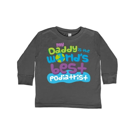 

Inktastic Daddy Worlds Best Podiatrist Gift Toddler Boy or Toddler Girl Long Sleeve T-Shirt