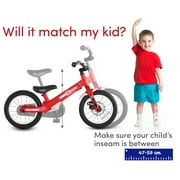 smarTrike Xtend 3-in-1 Convertible Kids Bike, Balance to Pedal Training Bicycle 3Year+, Red