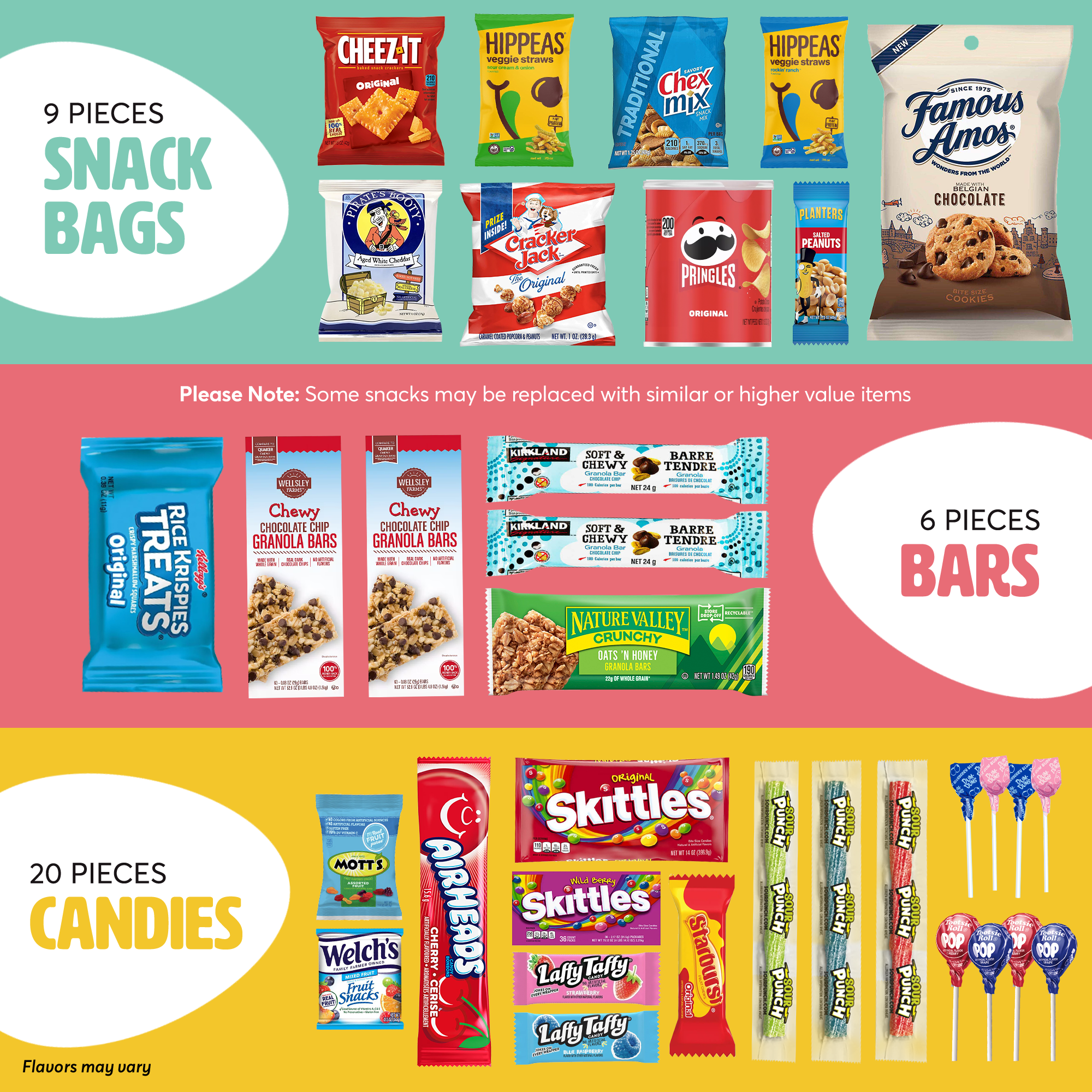 Gift A Snack Premium Snack Variety Pack Gift Box (35 Count) Chips, Cookies, Candy, Crackers - Snack Box Gift Basket