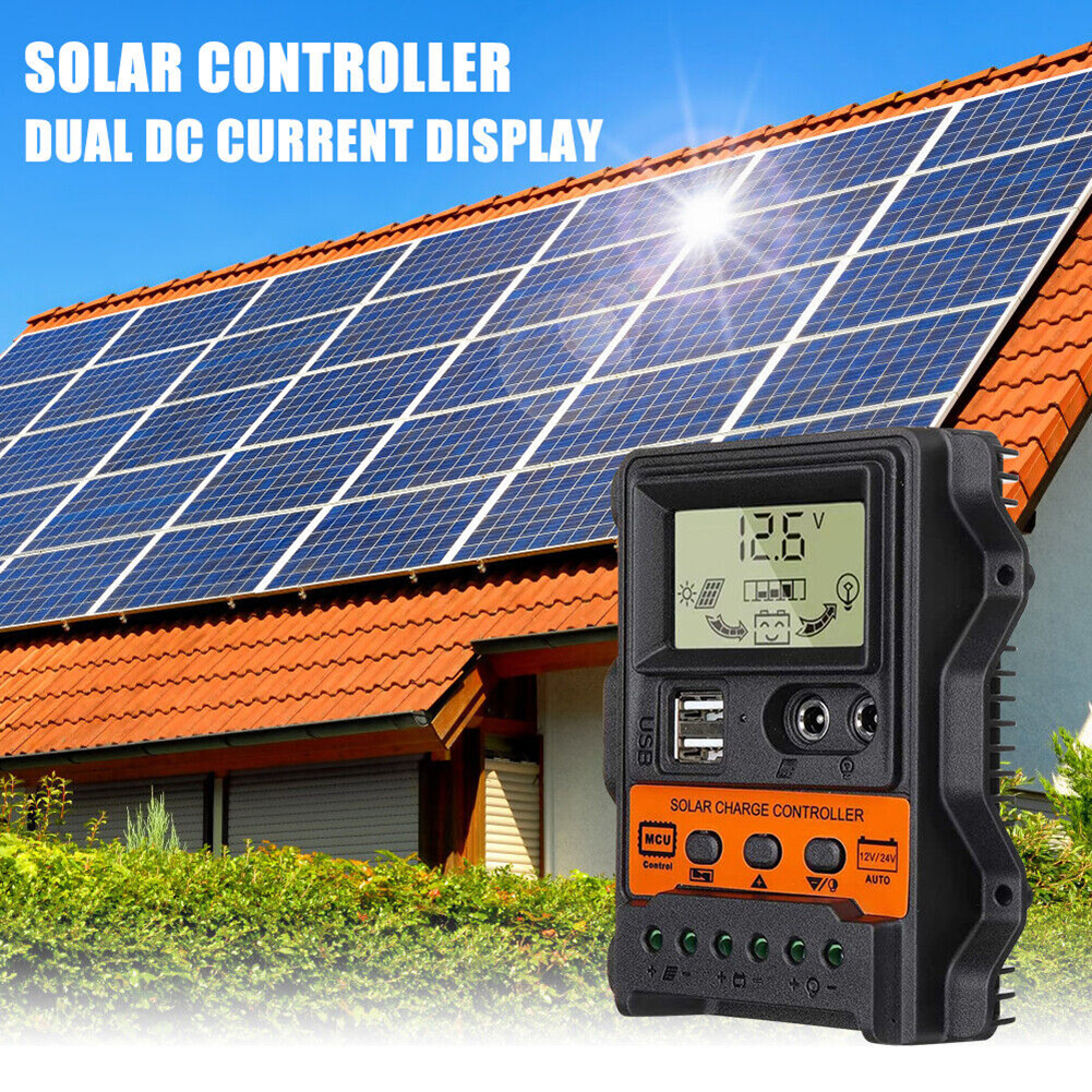 Litake 30A Solar Charge Controller 12V/ 24V Solar Panel Regulator with ...