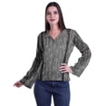 thumbnail image 1 of Moomaya Kurta Col Kurta Dentelle Détails Imprimé Manches Longues Tunique, 1 of 5