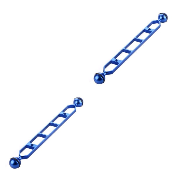 Sidaley 5 7 9 11 pulgadas cabeza de bola doble 1 adaptador de articulación brazo de extensión para abrazadera de mariposa subacuática montaje Azul 279.4 mm 2piezas