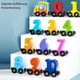 thumbnail image 2 of Wooden Train Set Magnetic Learning Toy for Toddlers with Numbers, Gift for Ages 13, 2 of 5
