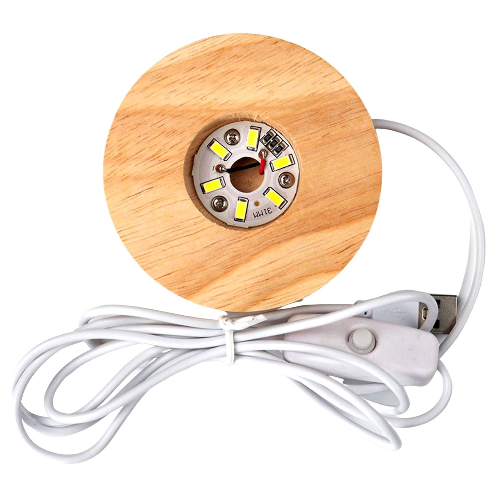 Ksruee Light Silicone Molds Light Bulb Resin mold Wooden Lighted Base