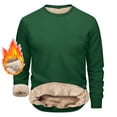 thumbnail image 5 of Chiccall Mens Fleece Sweatshirts Crewneck Long Sleeve Solid Pullover Tops Fall Winter Warm Comfy Casual Loose Fit Sweatshirts, 5 of 5
