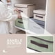 thumbnail image 3 of Paquete de 3 cajas de almacenamiento con tapa, bloques de almacenamiento de tela plegables, cajas de almacenamiento plegables para organización y almacenamiento, beige + verde + gris, 3 of 4