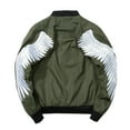 ChuChuDonRen Men's Casual Jackets Winter Embroidery Jacket Flight Coat