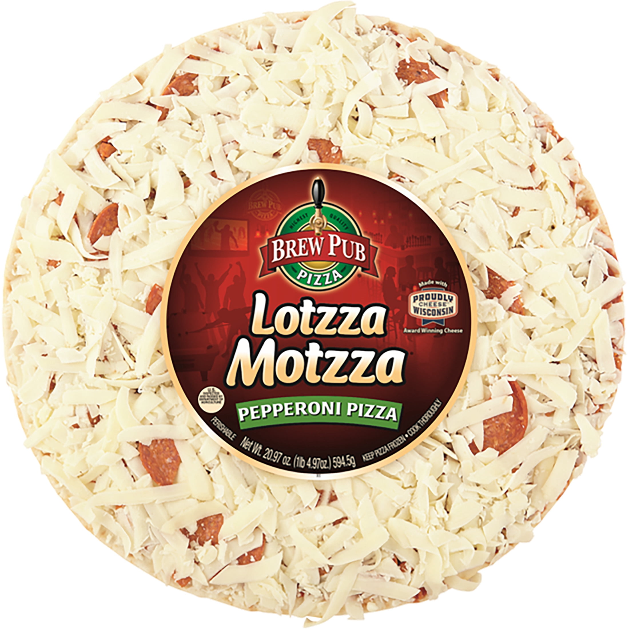 Brew Pub Pizza Lotzza Motzza Pepperoni Pizza Large 20.97 oz