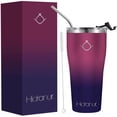 thumbnail image 1 of Termo Hidranur Morado Acero Inoxidable Doble Aislamiento con Tapa Hermética y Popote 30 Oz, 1 of 8