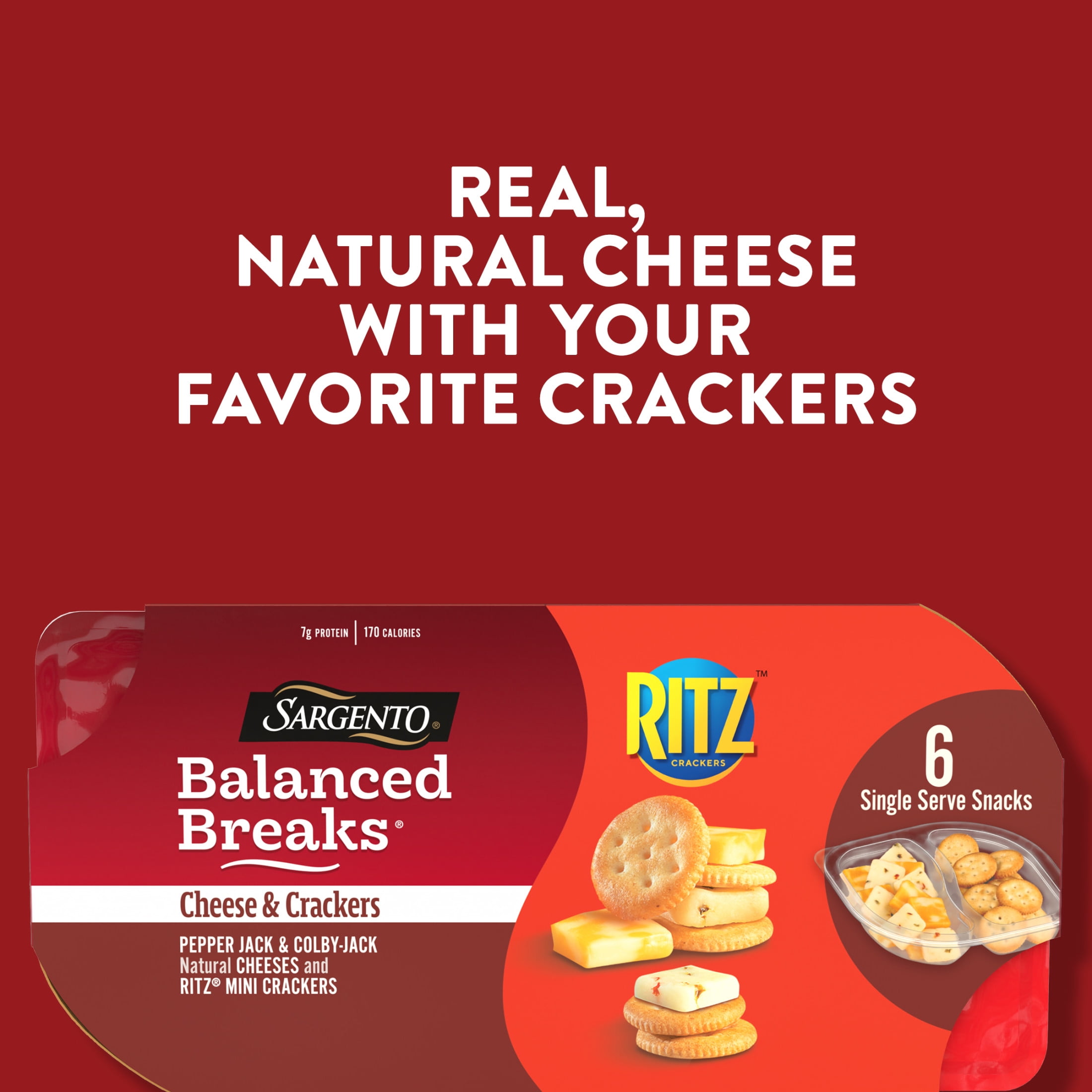 Sargento® Balanced Breaks® Cheese & Crackers, Pepper Jack & Colby-Jack & RITZ® Snack Kits