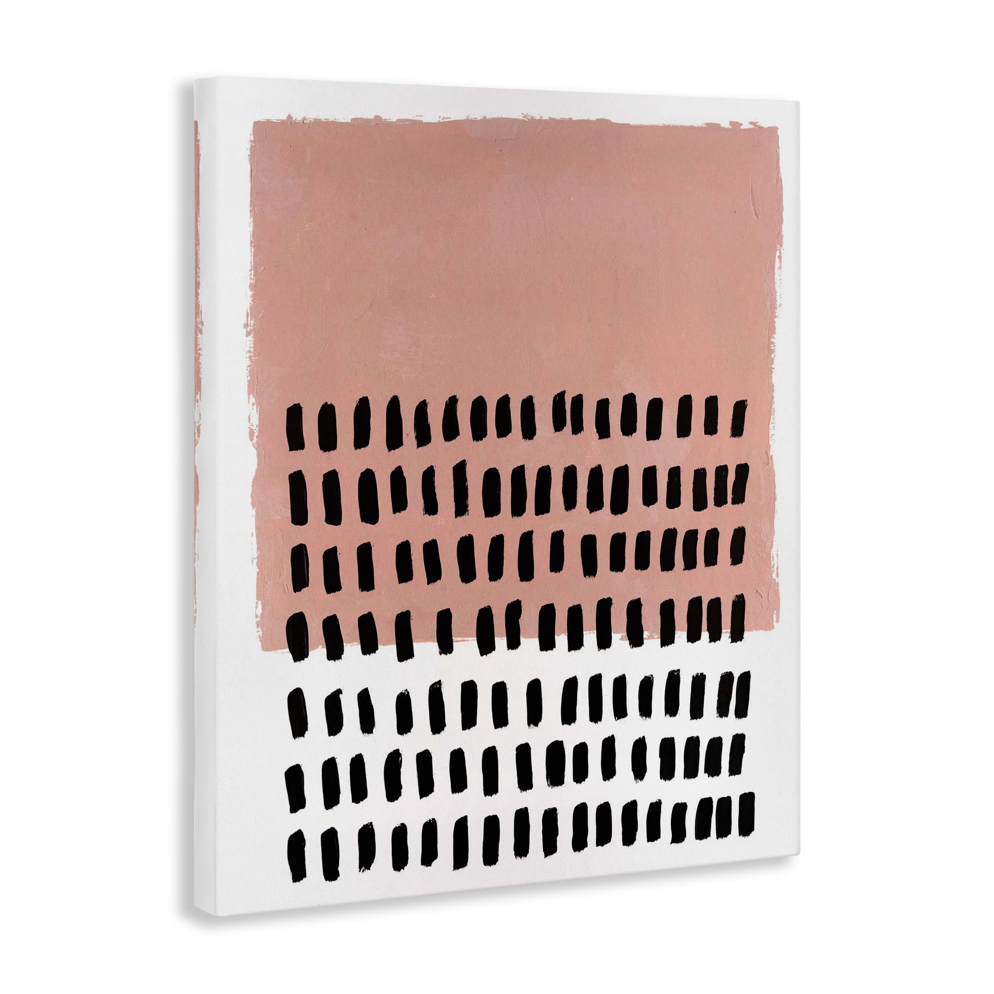 Stupell Industries Pink Dotted Pattern Abstract Painting Wrapped Canvas Art Print Wall Art, 36 x 48