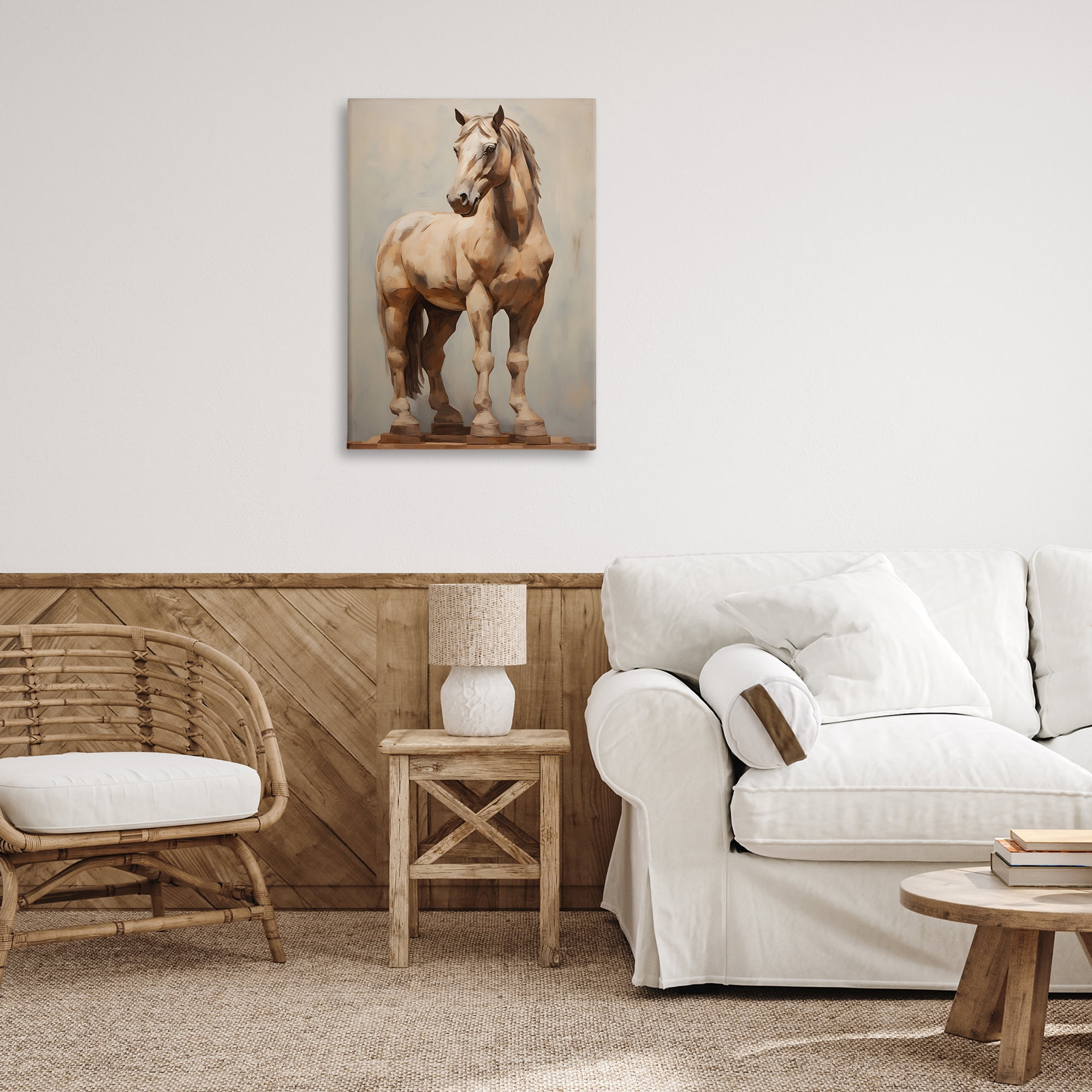 Stupell Industries Magnificent Mare Standing Animals & Insects Painting Gallery Wrapped Canvas Art Print Wall Art, 20 x 30
