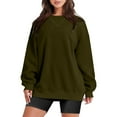 thumbnail image 7 of CONFREE Oversized Sweatshirts For Women Long Sleeve Ladys Sport Sweatshirt Solid Color Soft Spring Fall Clothes Shirts, 7 of 7