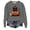 Grey, variant on Women's Hoodedless Sweatshirt for Wear with Halloween Graphic Casual Pullover Top for Spring and Autumn Fashion Streetwear White S
