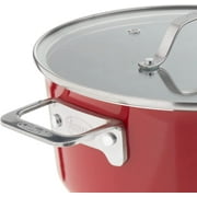 طقم أواني طهي سيراميك من Gotham Steel مكون من 10 قطع من STACKMASTER مع مقابض تبقى باردة وأغطية زجاجية مقواة قابلة للتكديس