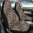 thumbnail image 4 of POLERO Leopard Print Washable Front Seat Cover for Auto Interior, Polyester Removable Vehicle Seat Covers Truck, 4 of 13