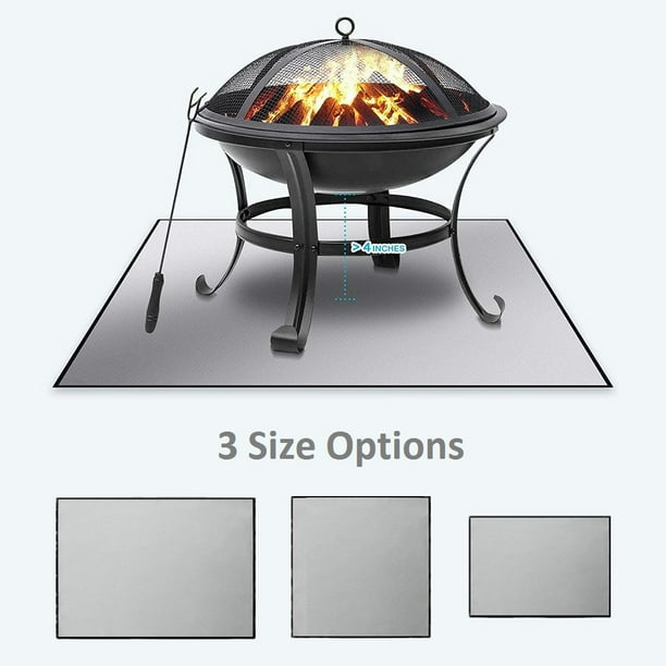 Fireproof Heat Resistant q Gas Grill Splatter Mat Backyard Floor Protective Rug Double Side Fire Pit Mat 24 32 40 Length 1x By Cabinahome Walmart Com Walmart Com
