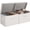 Beige, White & Ivory, variant on StorageWorks Fabric Storage Bins with Lid, Stackable Closet Organizer Basket with Handles, Large, 2-Pack, Ivory White