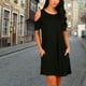 thumbnail image 4 of Vestido de mujer vestido de manga corta para mujer cuello redondo moda para el trabajo ANGGREK Otros, 4 of 8