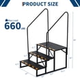 thumbnail image 1 of GloryStar Stable Heavy Duty RV Steps, Universal Stair Ladder with Handrail for Travel Trailers, Pools, and Trampolines, 1 of 7
