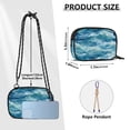 thumbnail image 4 of FORMRS Mini Crossbody Bag for Women Adjustable Shoulder Rope Travel Casual Phone Purse, Green Watercolor Ocean Waves, 4 of 7