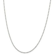 925 Sterling Silver 1.75mm Figaro Chain 22 Inch